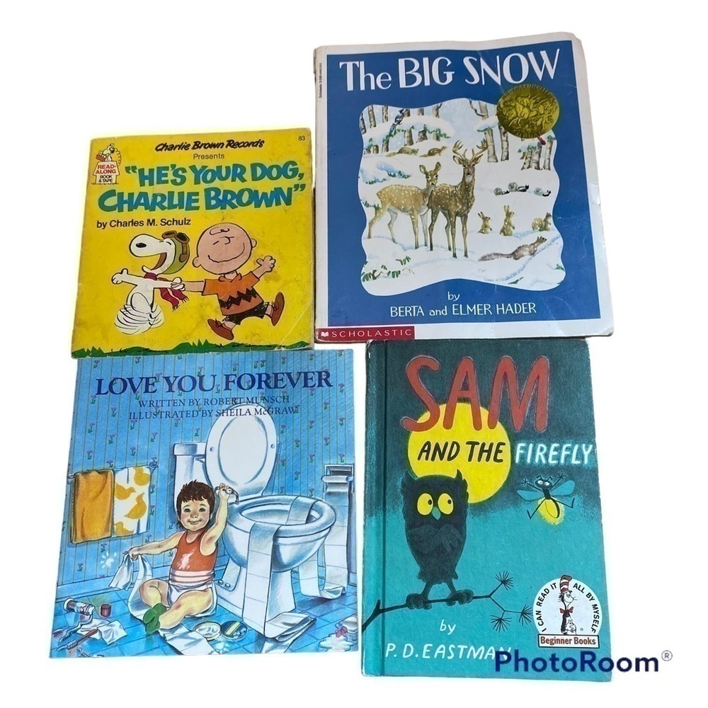 Children’s Book Bundle Charlie Brown Dr. Seuss Sam and the Firefly The Big Snow